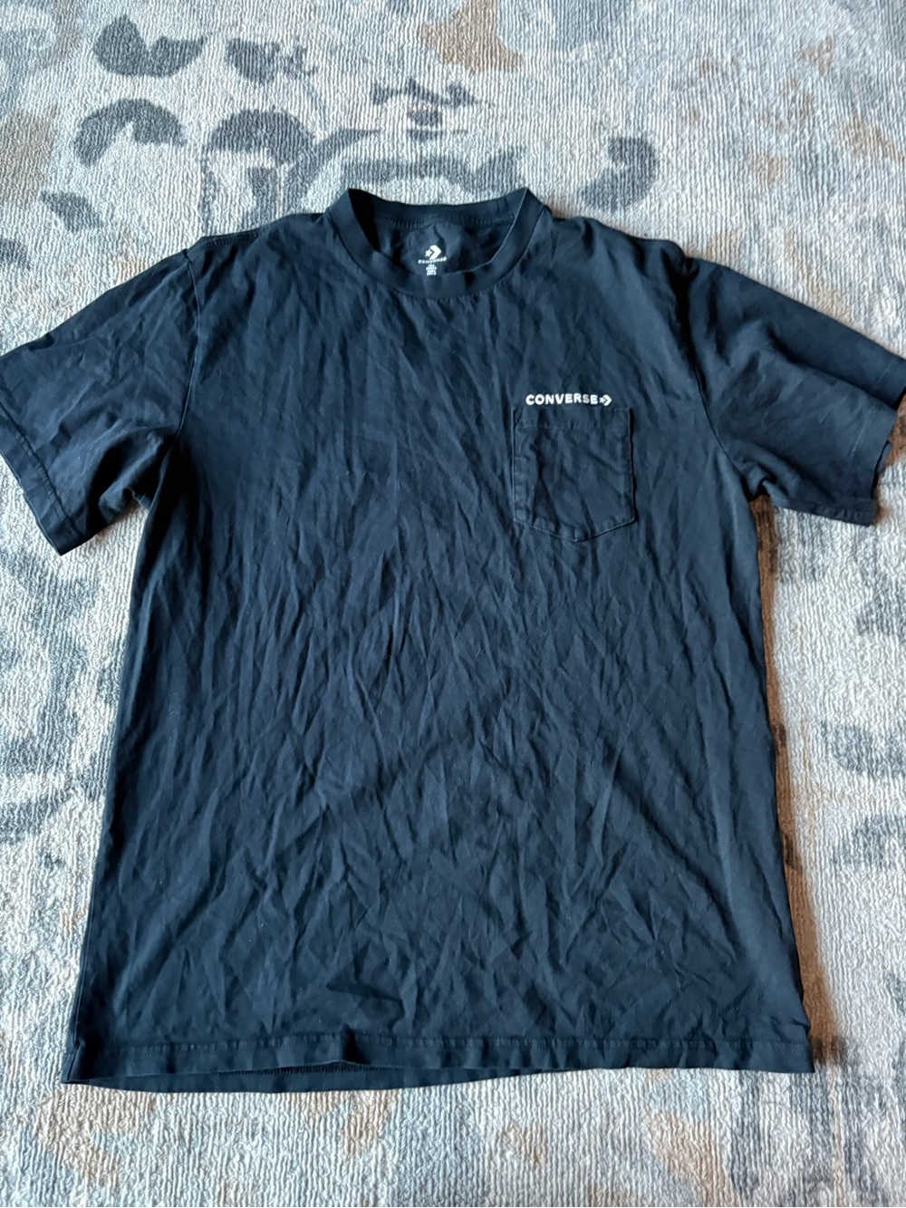 Converse Men's Black Pocket Tee with Subtle Logo